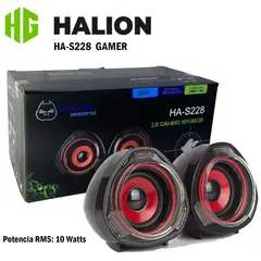 HALION - PARLANTE 2.0 USB HA-S228 ROJO