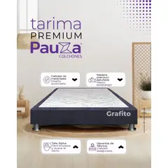 PAUZA - BASE BOX TARIMA QUEEN GRAFITO