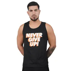 M MUSCLE MUSEUM - Bividi Deportivo Color Negro Never Give Up para Hombre