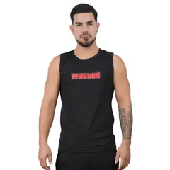 M MUSCLE MUSEUM - Polo Manga Cero Color Negro Wasted para Hombre
