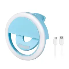 GENERICO - MINI ARO LUZ LED RECARGABLE CON CABLE Y BATERIA INTERNA