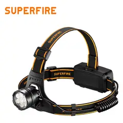 SUPER - Linterna Frontal Con Sensor Led Superfire Hl107 De 1500 Lúmenes