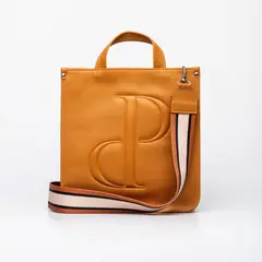 PRUNE - CARTERA DE MANO ODETE EN CUERO GRANEADO