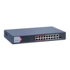 Hikvision - Conmutador Inteligente Ds-3E1518P-Si Poe+ 16 Puertos 10/100/1000 + 2 Gigabit Sfp