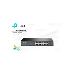 GENERICO - Switch TP-Link GbE 16 puertos rackeable TL-SG1016D - alto rendimiento