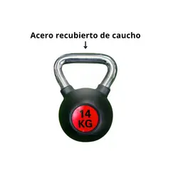 GENERICO - Pesa Rusa De Caucho 14KG Real Fitness