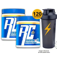 RONNIE COLEMAN - CREATINAS DE 300gr 2und CON SHAKER - CREATINAS MONOHIDRATADA