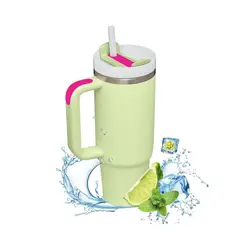 GENERICO - Vaso Térmico Tomatodo con Tapa y Cañita - Verde 1200Ml