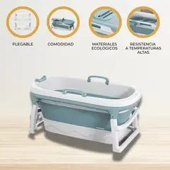 DOUX BEBE - Bañera Plegable para adultos «AGUAZEN» Blue