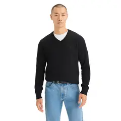 DOCKERS - Chompa Hombre V-Neck Regular Fit Negro