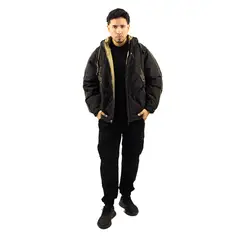 DM DEXMEN - Casaca Dexmen Acolchada Corte Negro