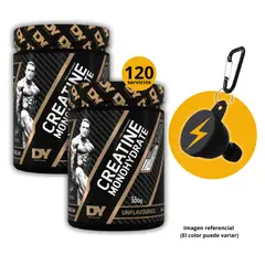 DORIAN YATES - CREATINAS DE 300gr 2und CON PORTASUPLEMENTOS - CREATINAS MONOHIDRATADA