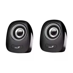 GENIUS - Parlante Sp-Q160 2.0 De 6W – Sonido Envolvente En Color Gris, Compacto Y Elegante.