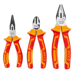 INGCO TOOLS - Alicates aislados 1000V 3 UNIDADES dieléctrico HIKPS28318 INGCO,