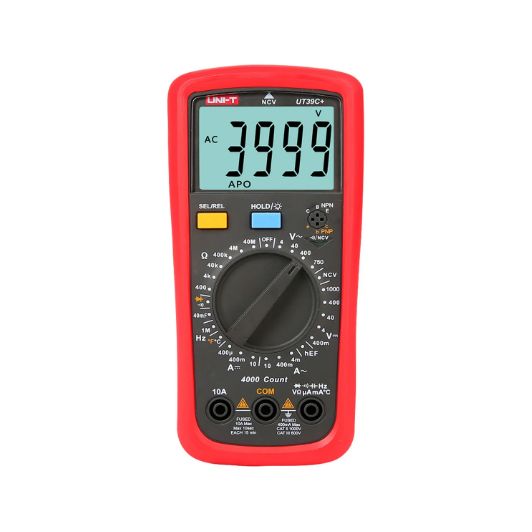 Multímetro Digital con Capacitancia Frecuencia y Temperatura UT39C+