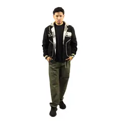 DM DEXMEN - Casaca Dexmen Reversible Capucha Vena Negro