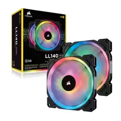 CORSAIR - Cooler 140Mm Ll140 Rgb Capacidad De Ventilación Negra