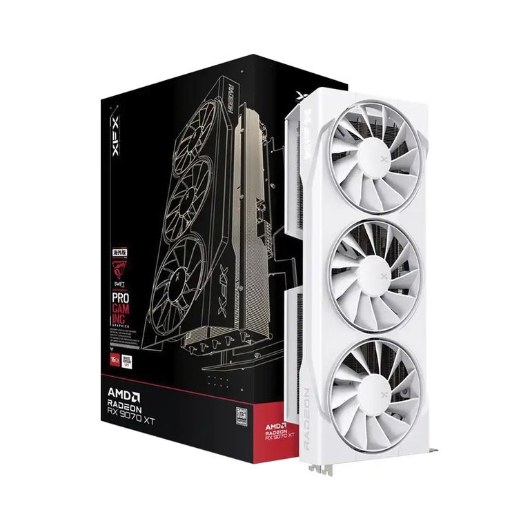 Placa De Video Radeon Rx 9070 Xt 16Gb, 256-Bit, Alto Rendimiento, Diseño Blanco
