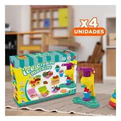 RYBIU IMPORT - Pack4 Set de Juguete para Helados CajaVerd Y+Regalo Stickers