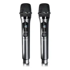 MAXTRON - Set de 2 Micrófonos Inalámbricos Recargables Leader RX – MX 7218 RX