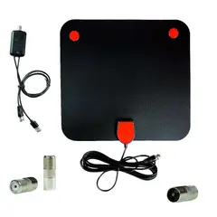 GO SELECT - Antena Digital Plana Canales Full HD + Amplificador para TV