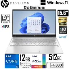HP - Laptop Pavilion 15-EG2506LA Intel Core i7-1255U 12GB RAM 512GB SSD 156 FHD Plateado