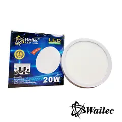 WAILEC - PANEL LED REDONDO POLICARBONATO BLANCO 20W TRICOLOR