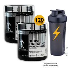 KEVIN LEVRONE - CREATINAS DE 300gr 2und CON SHAKER - CREATINAS MONOHIDRATADA