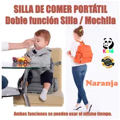 KALE - Silla de comer portátil para bebé - 2 en 1 Silla/Mochila