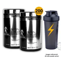 KEVIN LEVRONE - CREATINAS DE 500gr 2und CON SHAKER - CREATINAS MONOHIDRATADA