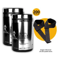 KEVIN LEVRONE - CREATINAS DE 500gr 2und CON STRAPS - CREATINAS MONOHIDRATADA