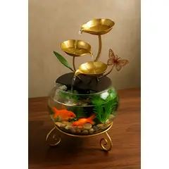 GENERICO - FUENTE DECORATIVA CON PECERA Y LUCES LED