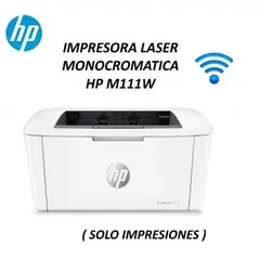 HP - Impresora LaserJet monocromática M111W Hasta 20 ppm solo impresion