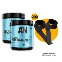 ADN - CREATINAS DE 250gr 2und CON STRAPS - CREATINAS MONOHIDRATADA