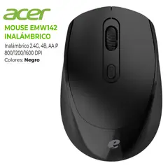 ACER - Mouse Inalambrico EMW142 DPI: 800/1200/1600 - 2.4GHZ