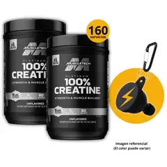 MUSCLETECH - CREATINAS PLATINUM DE DE 400gr 2und CON PORTASUPLEMENTOS - CREATINAS MONOHIDRATADA
