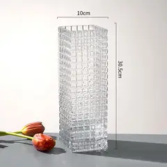 PIA COPELLO STORE - Florero de Vidrio Rectangular Transparente - Grande