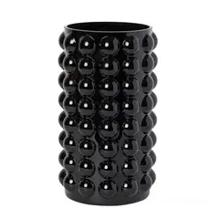 PIA COPELLO STORE - Florero de Vidrio Negro Circular Grande