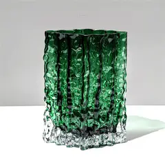 PIA COPELLO STORE - Florero Circular de Vidrio Verde