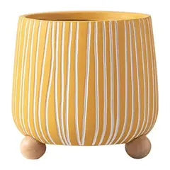 PIA COPELLO STORE - Florero de Cerámica Redondo Patitas Alto