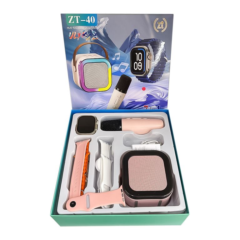 Parlante 7 En 1 Parlante Reloj Y Microfono