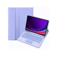 CASE - Funda Smart Cover con Teclado Touch para Samsung Tab S9 FE lila