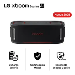 LG - Parlante Bluetooth XBOOM Bounce 40W Certifición Militar Ip67 2025
