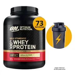 OPTIMUM NUTRITION - GOLD STANDARD WHEY 5LB VAINILLA ICE CREAM + SHAKER - PROTEÍNA WHEY