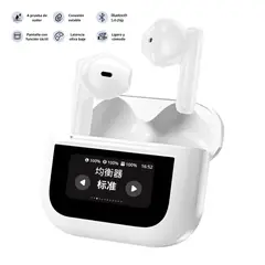 GENERICO - Audífonos Inalámbricos YX28 con Pantalla Táctil Inteligente Blanco