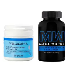 MACA WORKS - Magnesio Marino Tabletas + Levadura de Cerveza Cápsulas