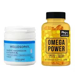 MUJER AGUAJE - Magnesio Marino Tabletas + Omega Power Cápsulas