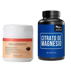 MUJER AGUAJE - Astaxantina Cápsulas + Citrato de Magnesio Cápsulas