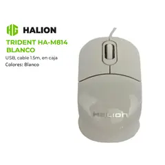 HALION - Mouse Alambrico TRIDENT HA-M814 USB DPI 1200