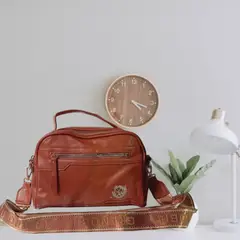 GENERICO - MORRAL CASUAL BIOCUERO MARRON